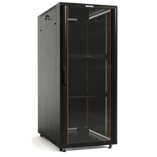 Шкаф коммутационный HyperLine TTB-4266-DD-RAL9004 напольный, 42U, черный