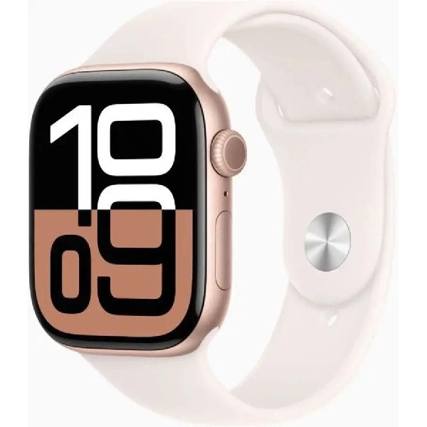 Умные часы Apple Watch Series 10 A2999 2024 46 мм розовое золото/белый [mwwt3lw/a]